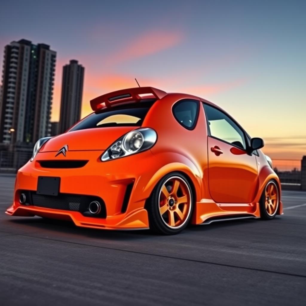A 2007 Citroen C2 Sport, featuring an eye-catching JDM style body kit