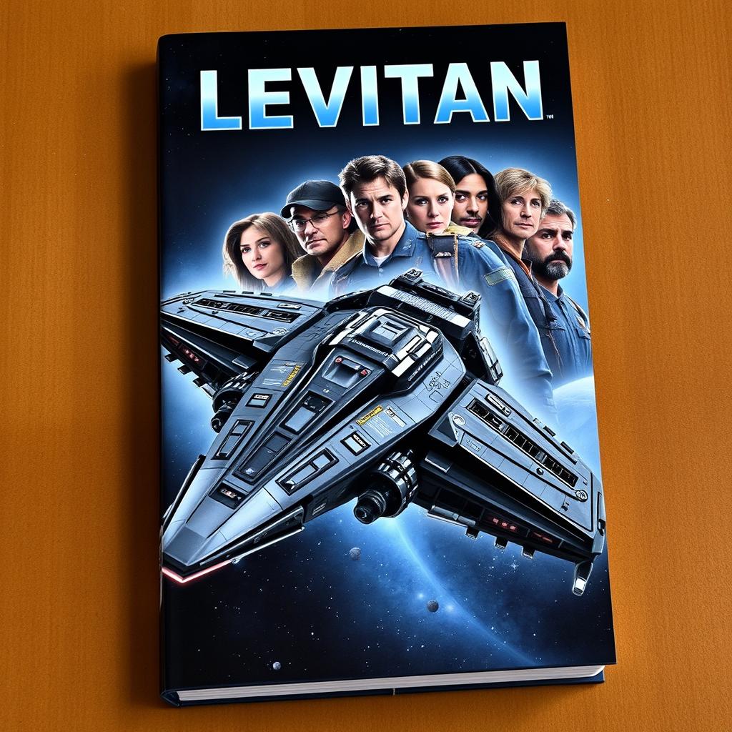 A realistic and dynamic book cover for a science fiction novel titled 'Leviatán'
