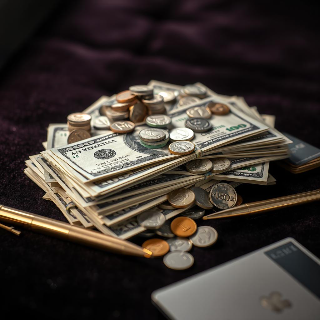 Elegant Cash Arrangement: A Close-Up of Luxury