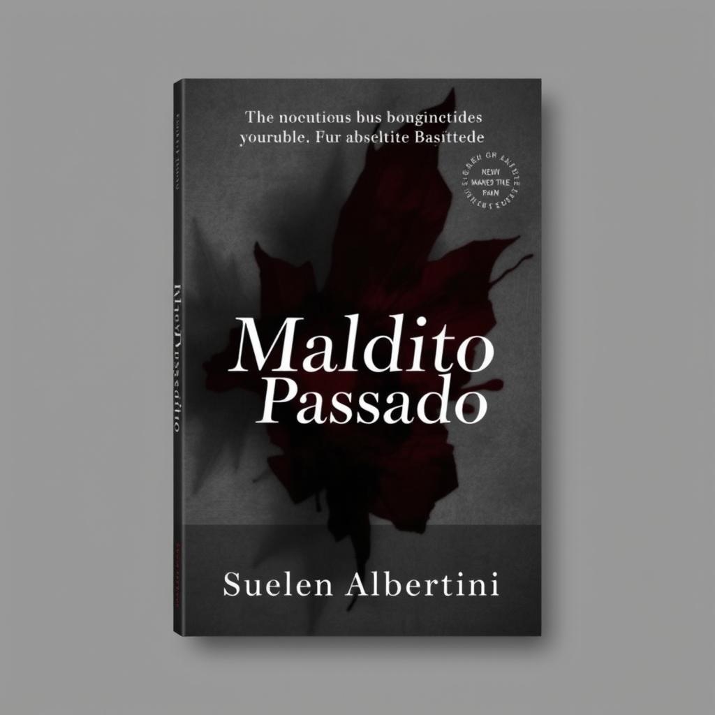 An emotional book cover design that conveys depth and intensity, featuring a dark and moody color palette of gray, black, and deep wine red