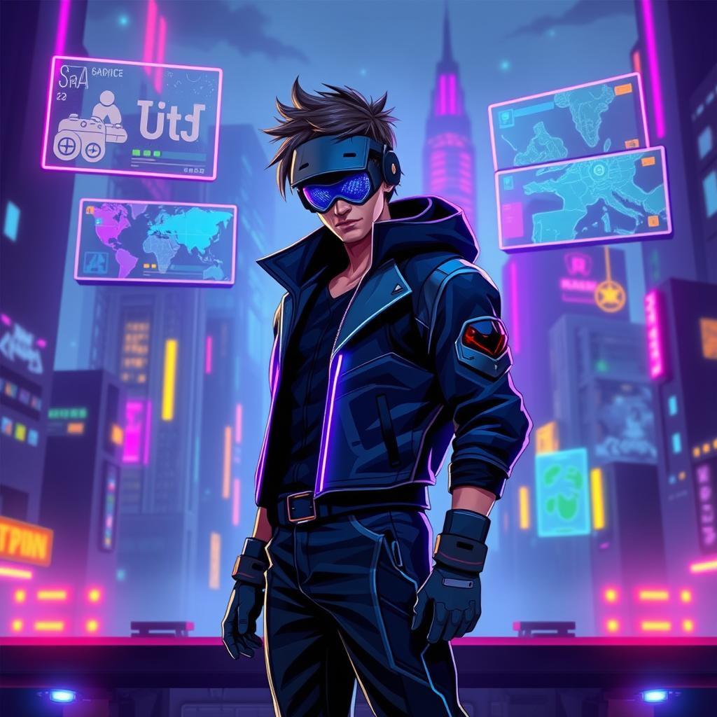 A stylish and modern profile photo for a gamer with the username 'Stranger'
