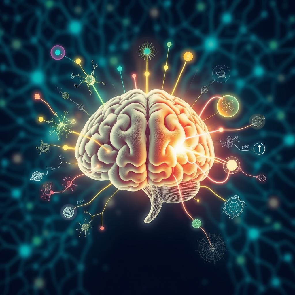 An educational and visually captivating illustration depicting the concept of brain energy consumption