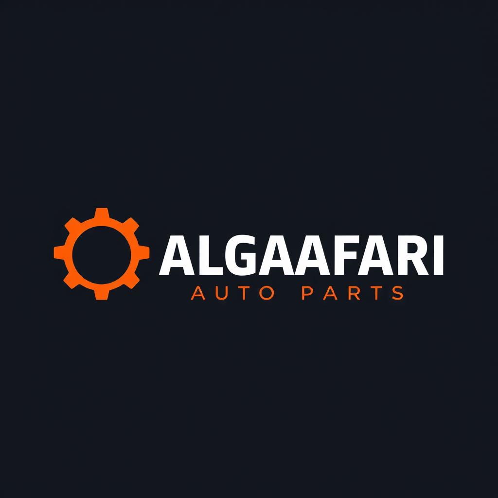 A logo design for a car parts store named 'ALGAAFARI AUTO PARTS'