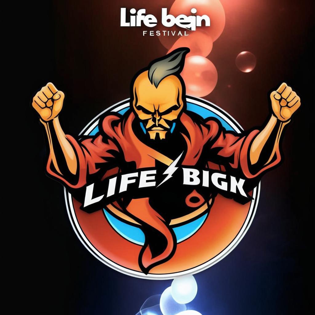 Make a picture of an airmax, with the thunderdome festivalogo on it,mid dance,zoomed in on the heal on the thunderdome logo, black and white filter, and use the text "life's begin from 150"