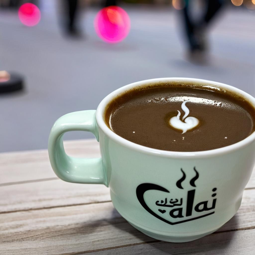 ضع في الصورة مسبحة باللون التركوازي فيها ميدالية باللون الفضي مكتوب فيها Ayman& Abeer   ويوجد في الصورة أوراق للورد الأحمر مبعثرة بطريقة جميلة وجذابة مع وضع تاريخ اليوم14 -4-2025.  اعمل التغييرات المطلوبة في صورة الفنجان واكتب تاريخ اليوم