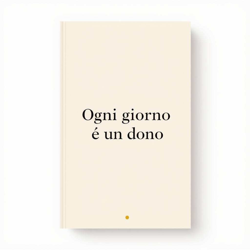 A minimalist book cover design in A5 format, featuring a light beige background