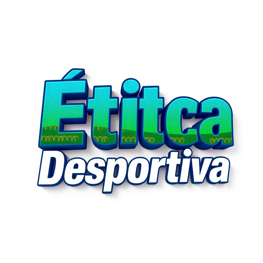 A visually appealing design featuring the phrase "Ética Desportiva" in bold, modern typography