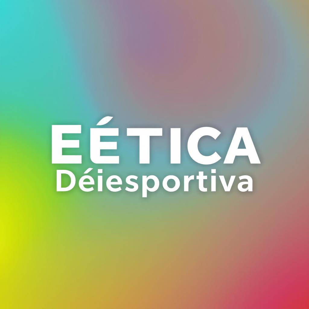 Letters forming the phrase "Ética Desportiva" in a clear and elegant font, with a vibrant background that enhances the text
