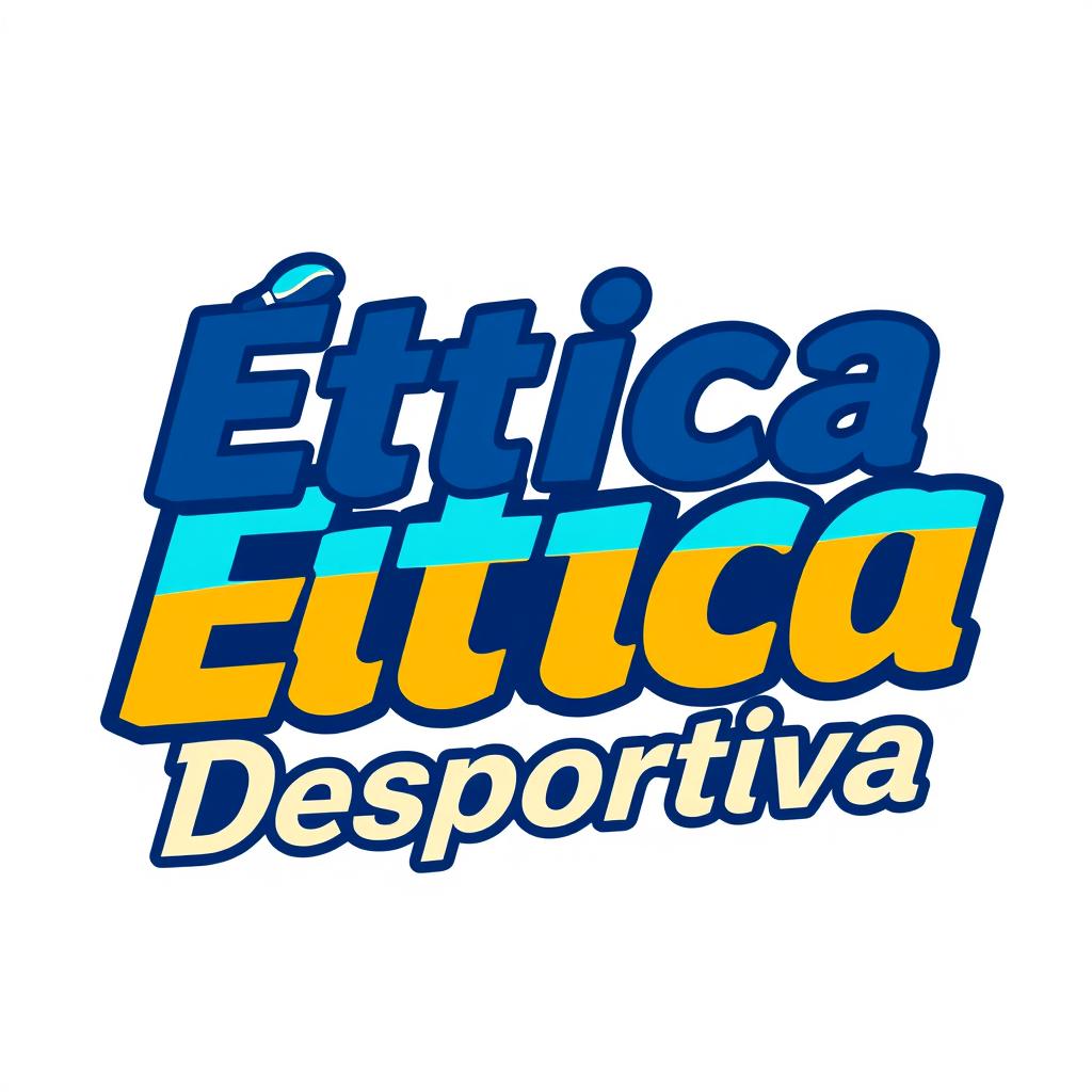 Design an image featuring the text 'Ética Desportiva' in a stylish font, similar to the original design