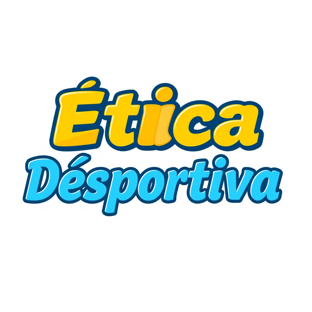 PNG image of stylized text that says "Ética Desportiva" in an artistic and visually appealing font, mimicking the original style carefully