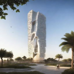 An alternative architecture design for the Mohammed VI Tower in Rabat, integrated seamlessly with the Bouregreg landscape.