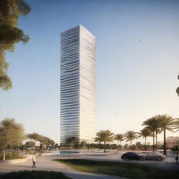 An alternative architecture design for the Mohammed VI Tower in Rabat, integrated seamlessly with the Bouregreg landscape.