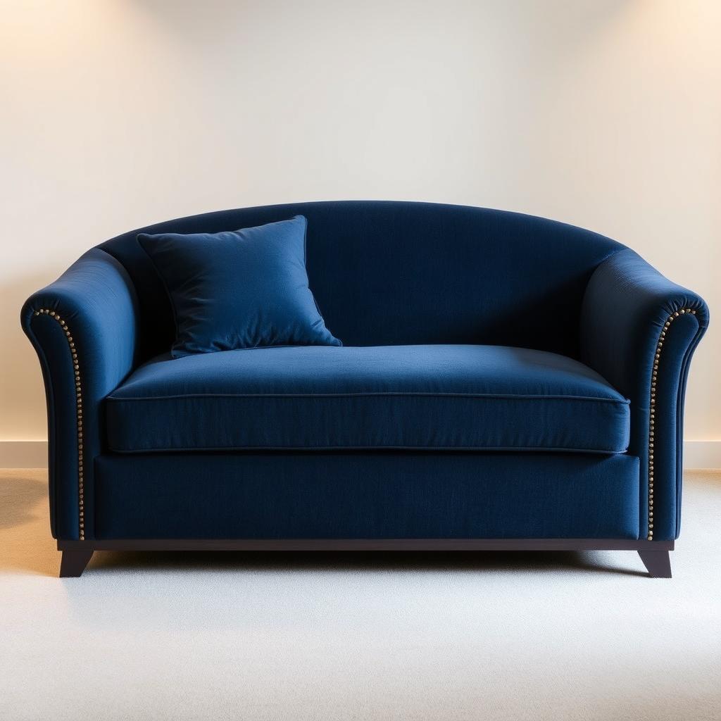 A luxurious sofa with elegant design, upholstered in two distinct fabrics