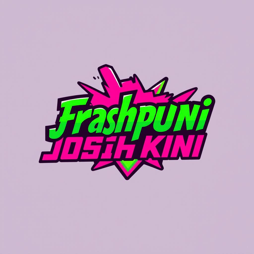 A logo design inspired by Fragpunk, a hero shooter game, featuring the word 'Joshkini' prominently displayed