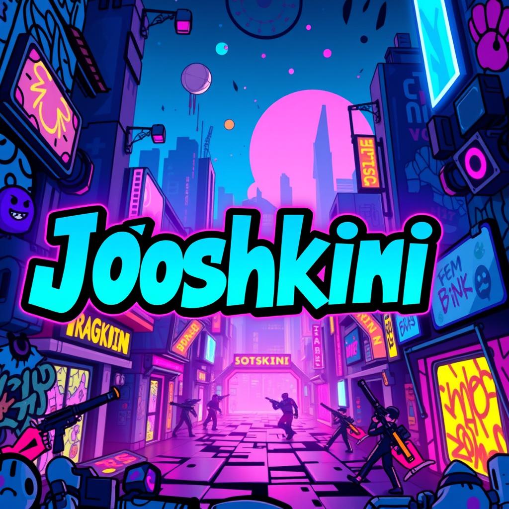 A vibrant and dynamic YouTube banner inspired by the visual style of the Fragpunk hero shooter game