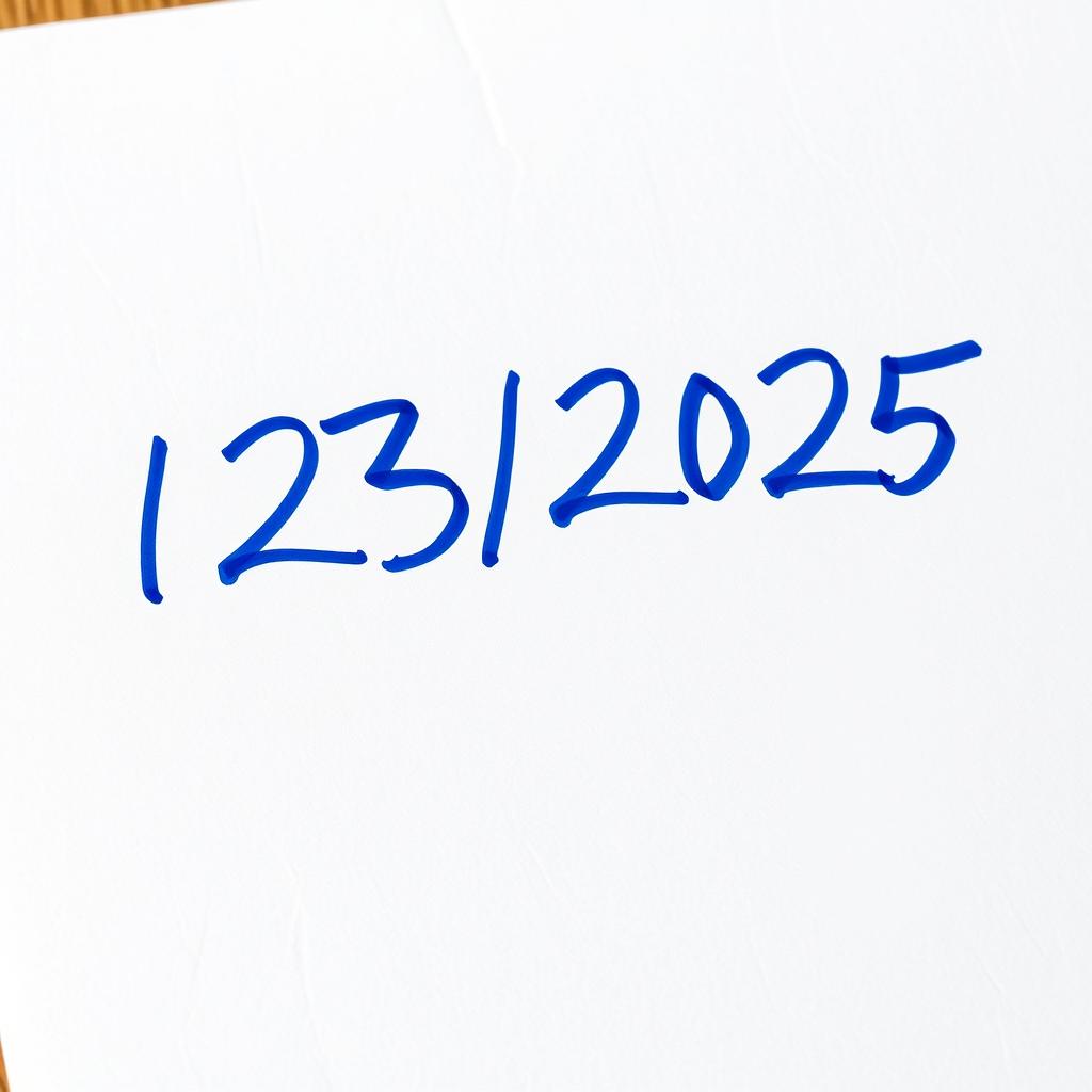 A realistic depiction of a sick leave note written by hand on a white sheet of paper