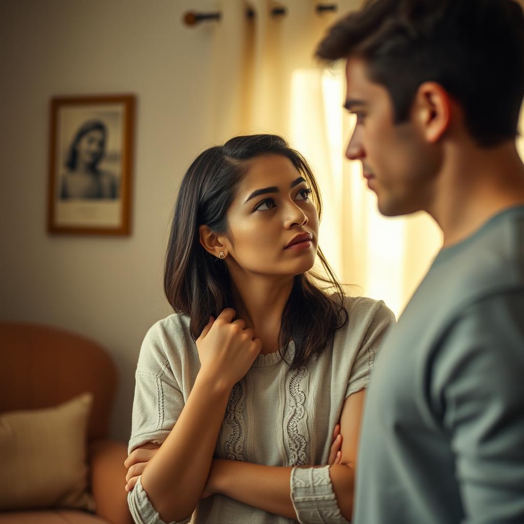 A young adult woman named Mia Rodriguez is experiencing a moment of self-discovery after the loss of her dear grandmother, who always supported her