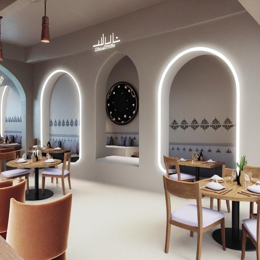 Keep same sizes make my restaurant look more to traditional Saudi Emirati cuisine