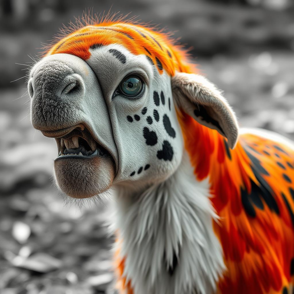 A highly detailed and realistic image conversion, representing vivid colors and textures from the original grayscale image while maintaining the subject's essence and details