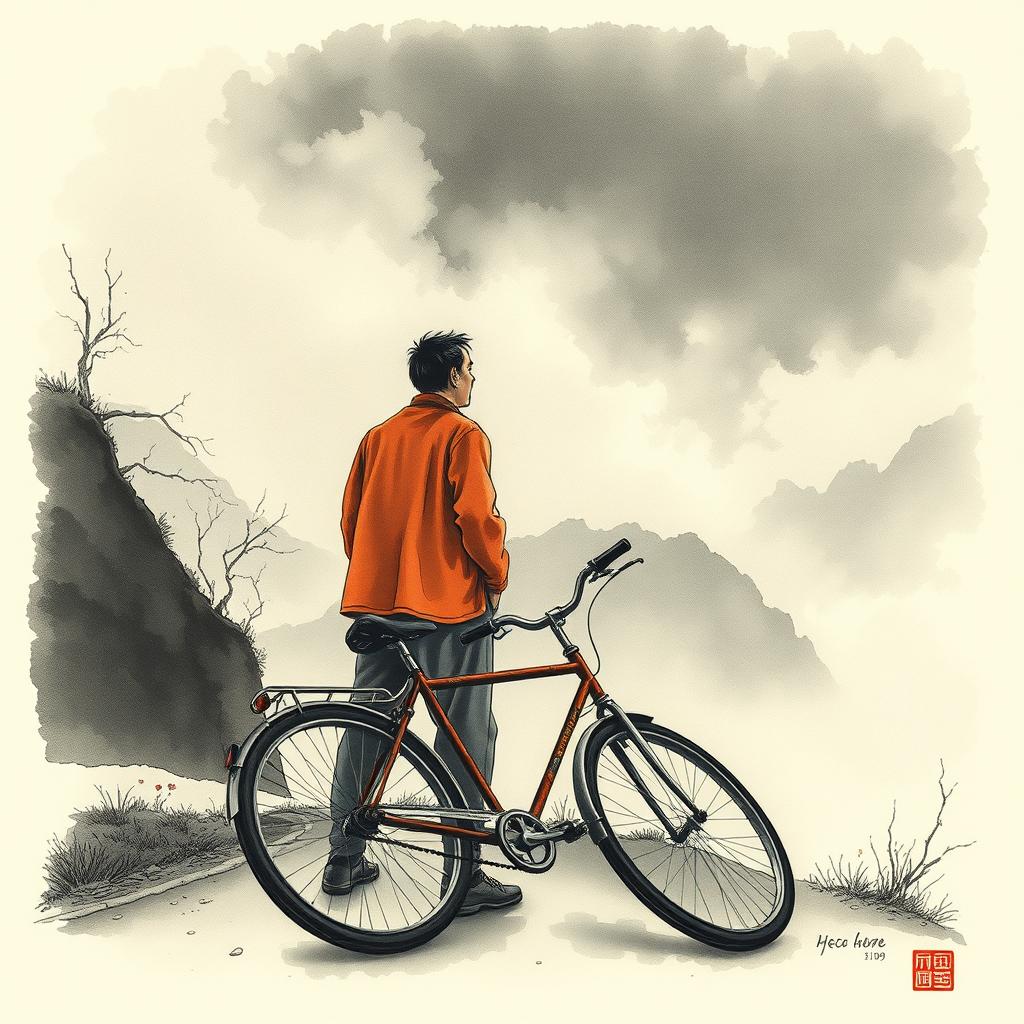 A 1980s Chinese man experiencing a ghostly encounter on a mountain road at night