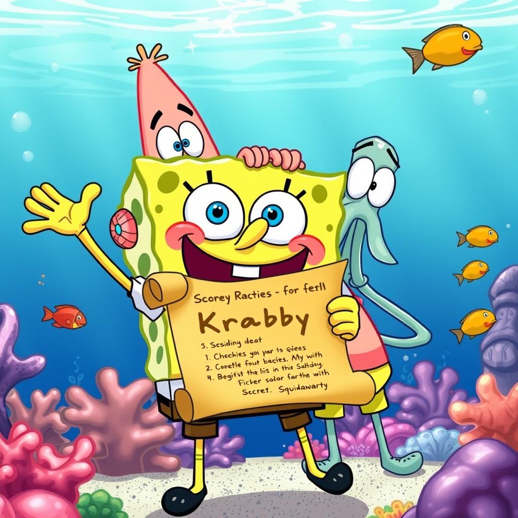 Vibrant Underwater Adventure with SpongeBob and Friends