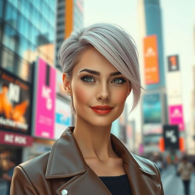 A futuristic portrait of a woman, imagined 10 years later