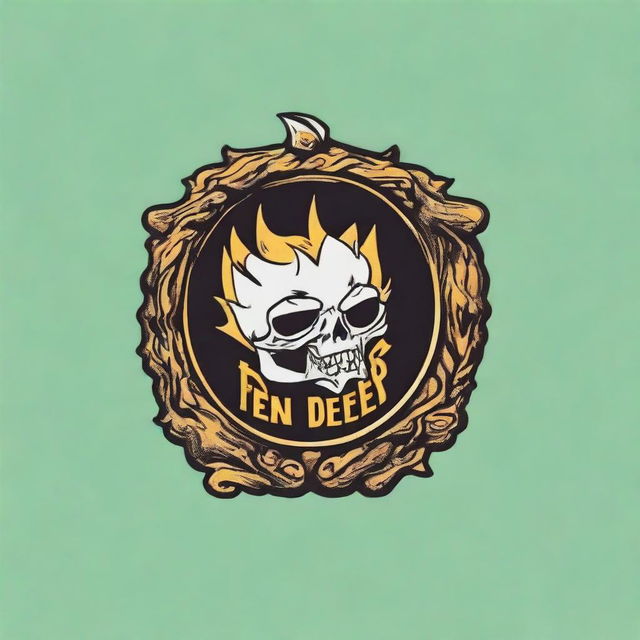 A detailed representation of the Neck Deep's band logo or members ideally suited for a WhatsApp profile photo.