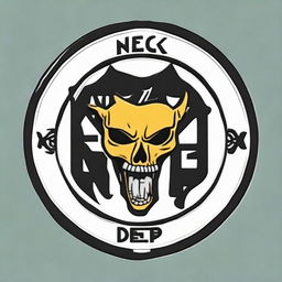 A detailed representation of the Neck Deep's band logo or members ideally suited for a WhatsApp profile photo.