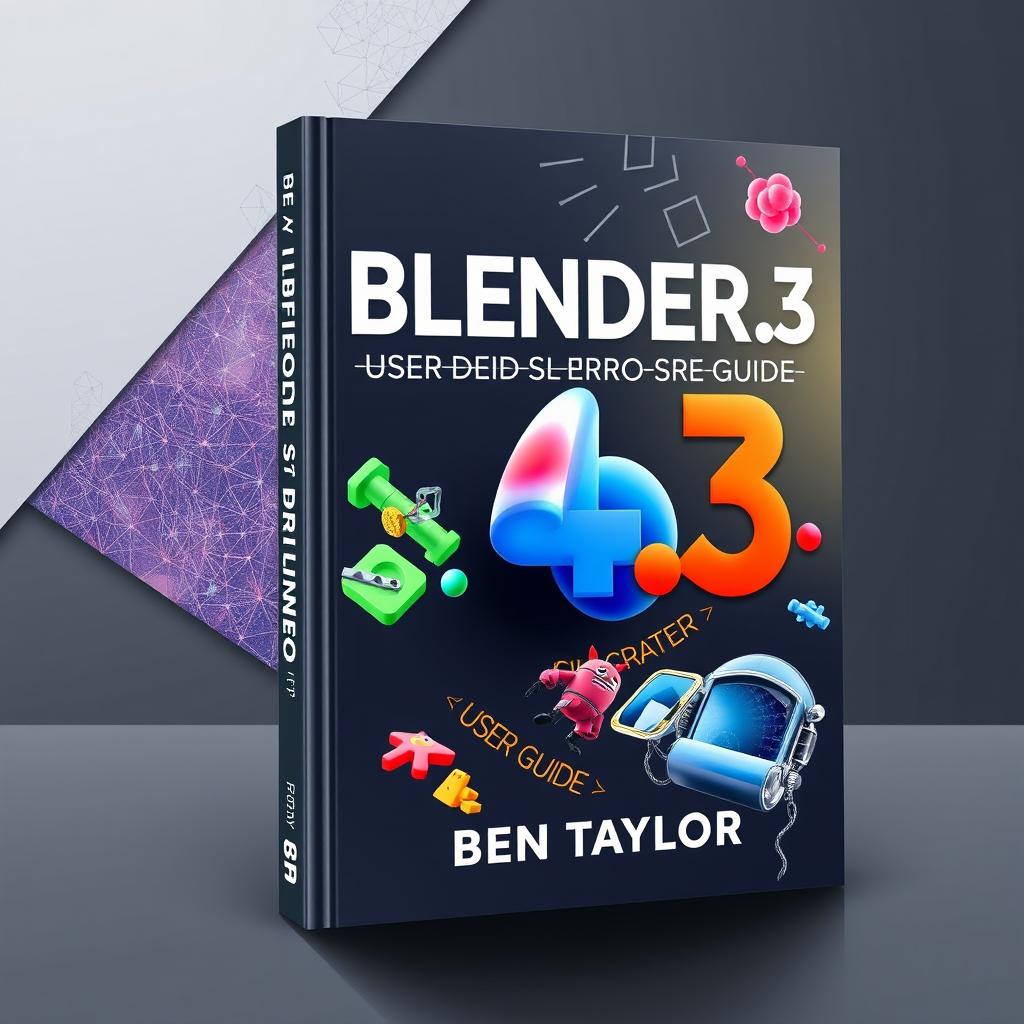 A visually engaging book cover design for 'BLENDER 4