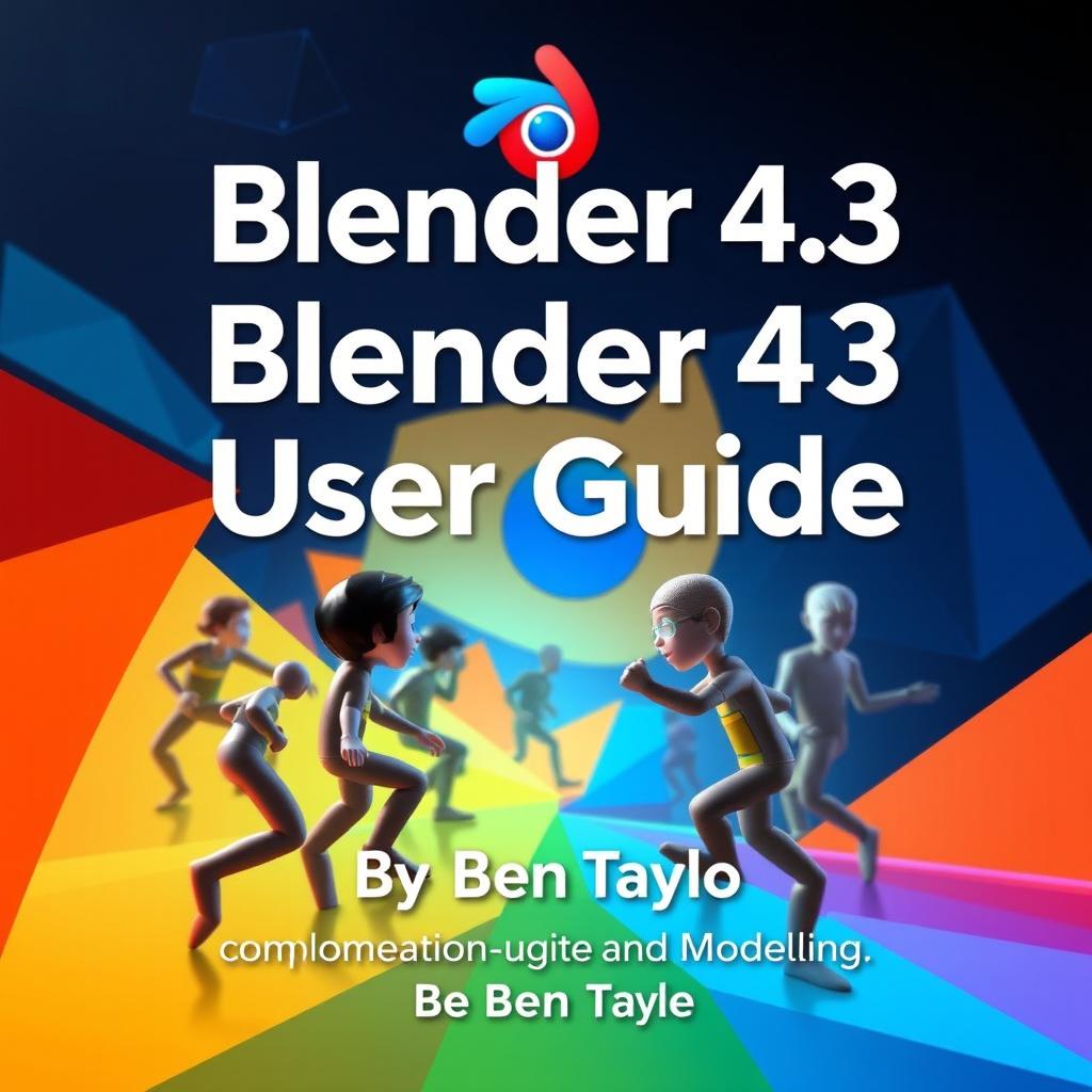 A striking and informative cover for the 'Blender 4