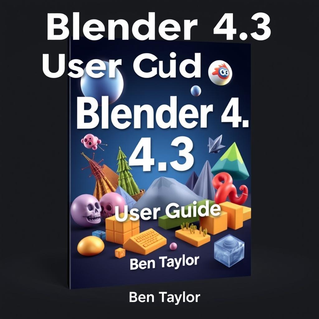 A visually striking cover design for a user guide titled 'Blender 4