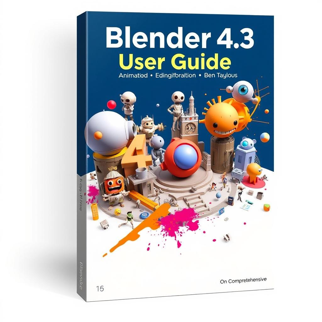 A beautifully designed cover for a user guide titled 'Blender 4