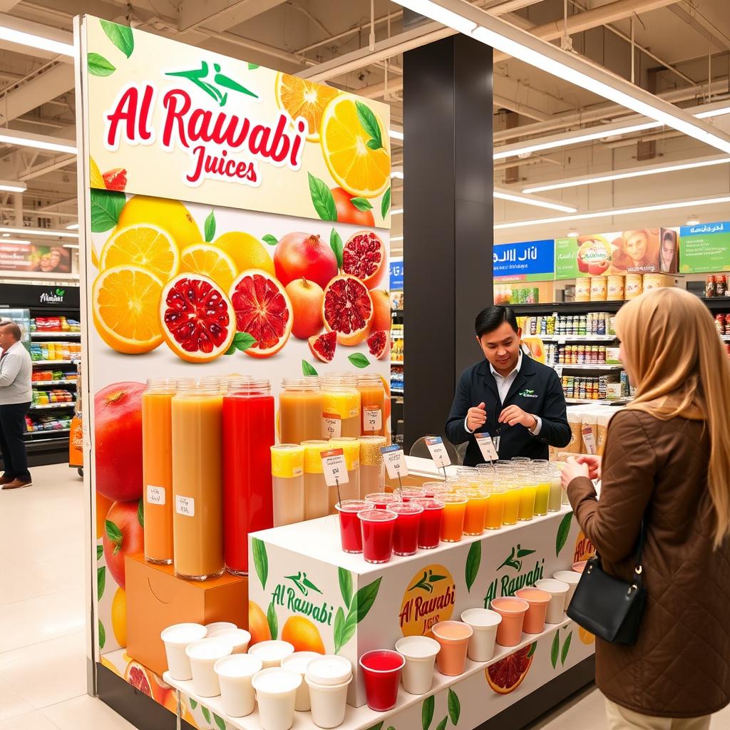 Experience Freshness: Al Rawabi Juices Sampling Stand