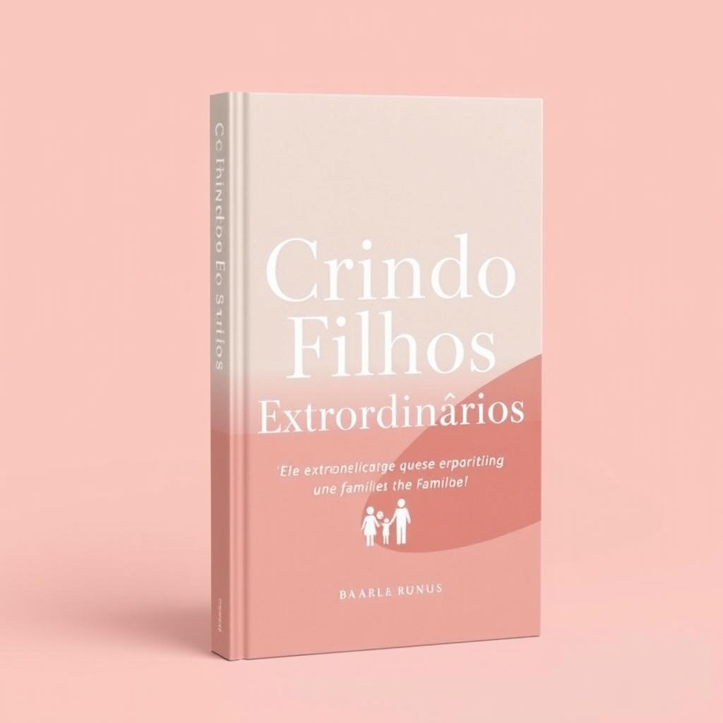 A minimalist and modern book cover design for the book titled 'Criando Filhos Extraordinários'