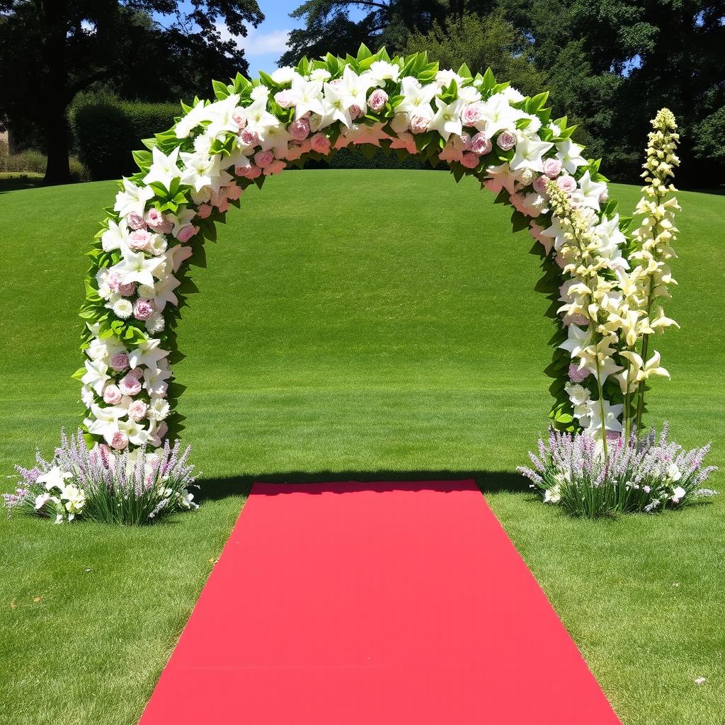 A sunny day with a vibrant green lawn