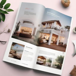 Create an image of a captivating ad campaign for an Airbnb Welcome Book Template, neatly laid out with highlighted unique features, showing the ease it provides for hosts and the enchanting experiences it imparts to the guests.