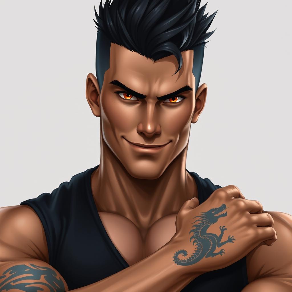 Striking Photorealistic Portrait of a Confident Male Figure
