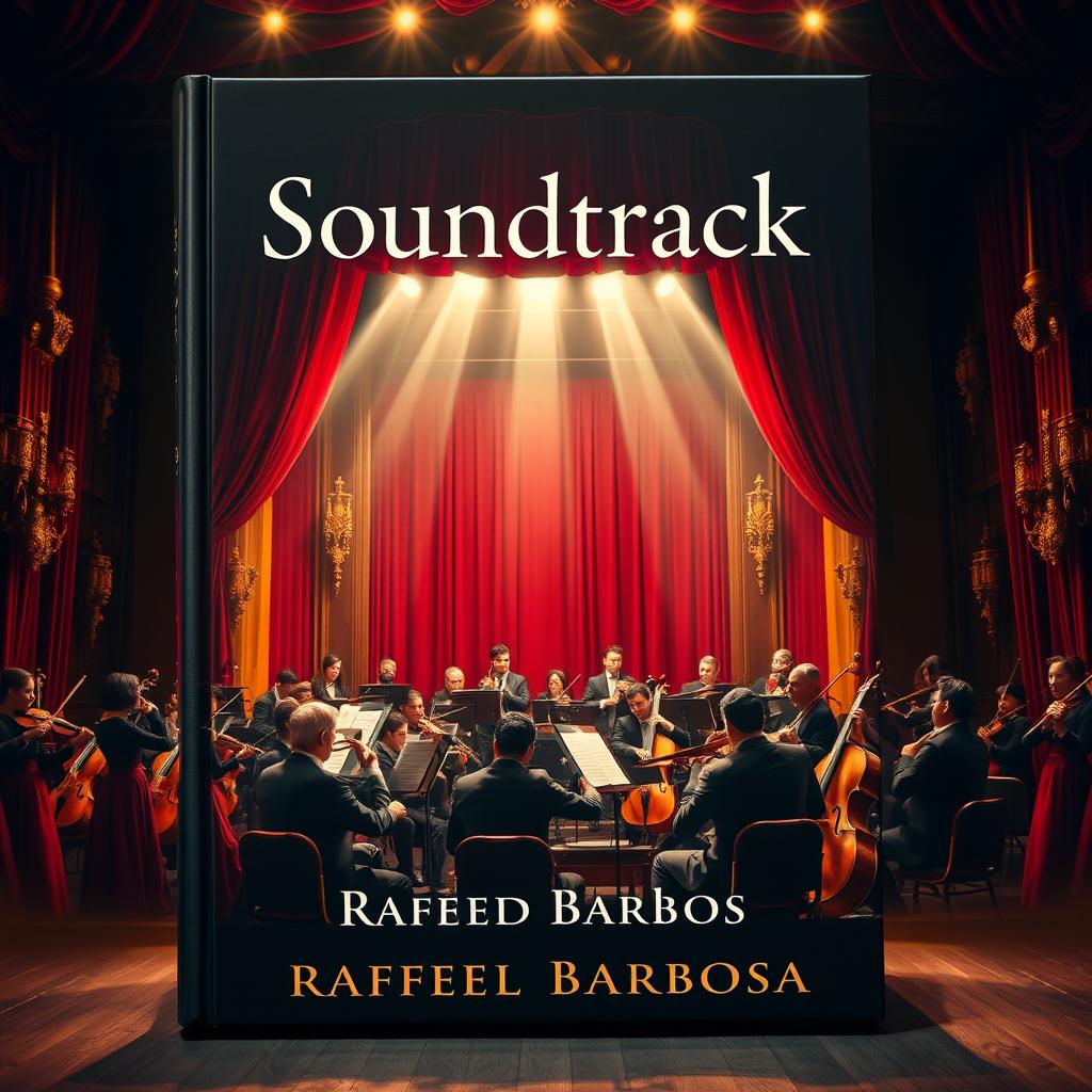 A captivating book cover design for 'Soundtrack' by composer Rafael Barbosa
