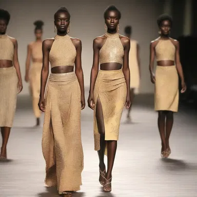 The fashion designer showcased a stunning collection inspired by anointment rituals from ancient cultures.