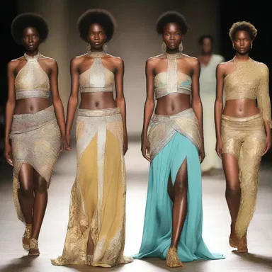 The fashion designer showcased a stunning collection inspired by anointment rituals from ancient cultures.