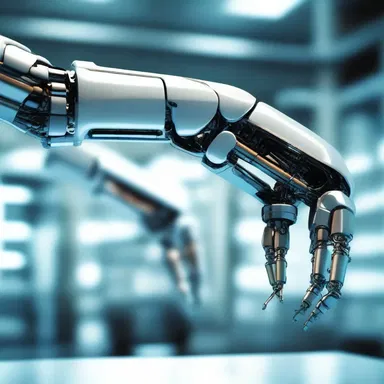 In the futuristic science fiction novel, robotic arms are used for precise and automated anointment processes.