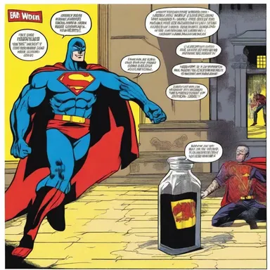 The superhero comic featured a thrilling scene where the villain attempts to steal the sacred anointment oil.
