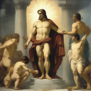 In Greek mythology, the gods blessed the hero with strength and immortality through an anointment ritual.