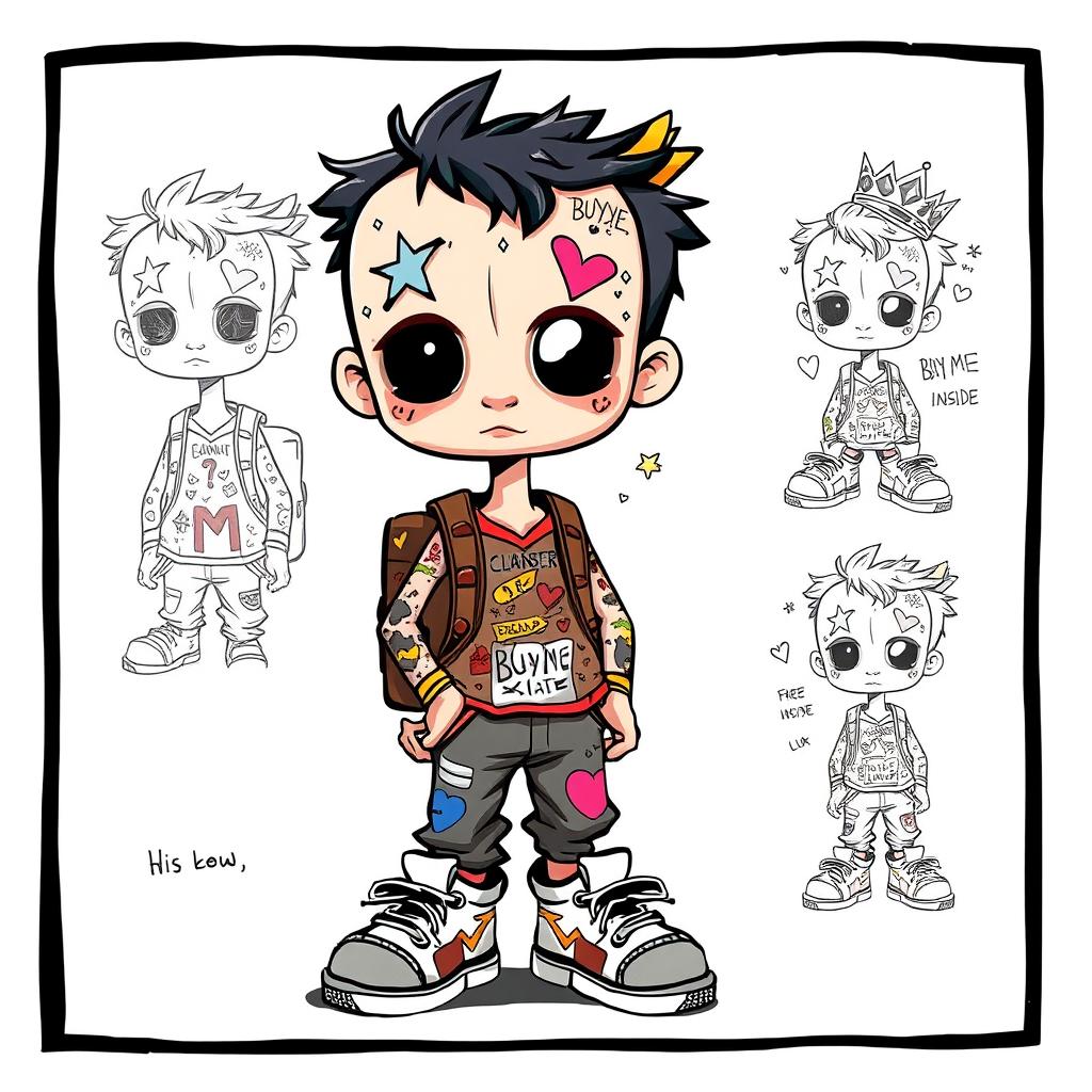 Original art toy design, embodying street vibe, urban style, and artistic elements with pop art influences