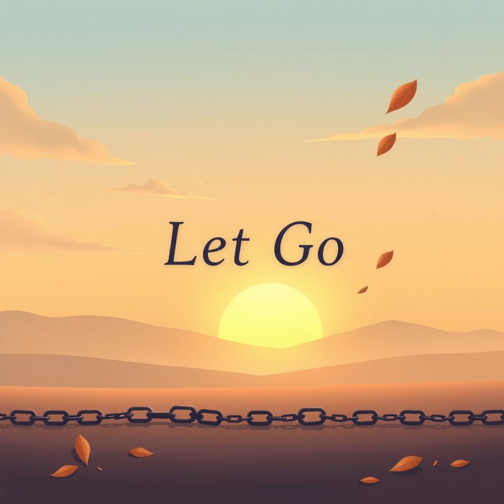 A serene landscape at sunrise, symbolizing new beginnings and freedom, featuring soft pastel colors to evoke calmness and clarity