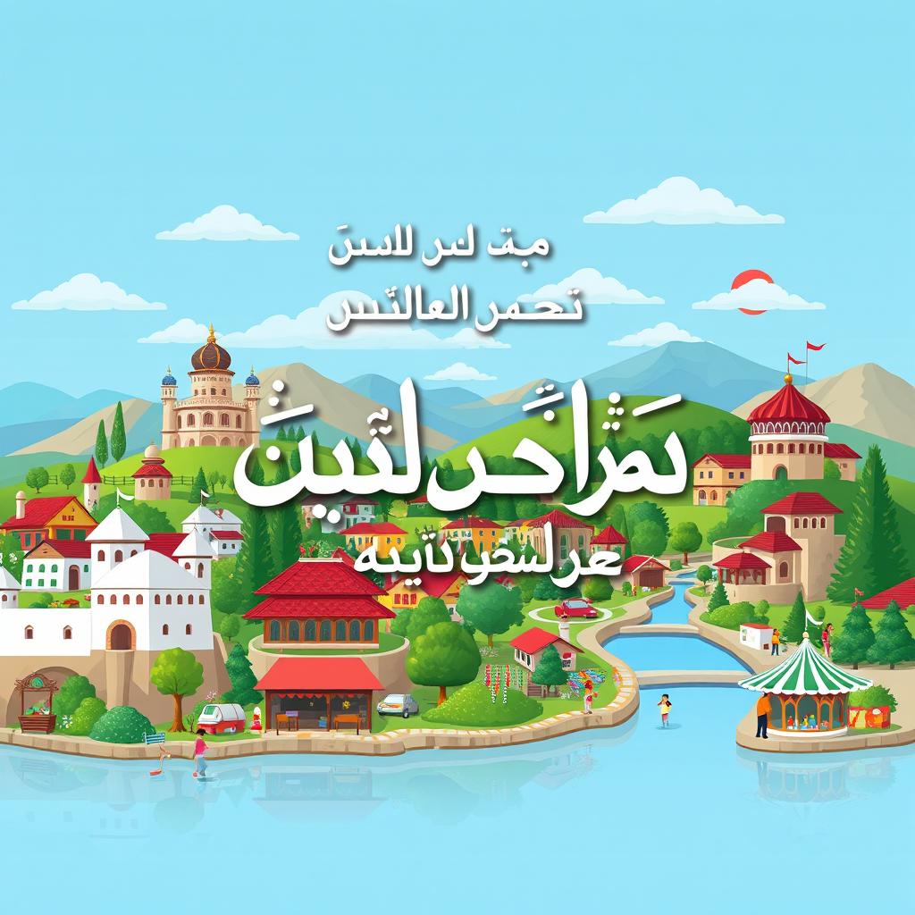 An artistic representation of the municipality of Baawerta, showcasing its beautiful landscapes, traditional architecture, and vibrant community life