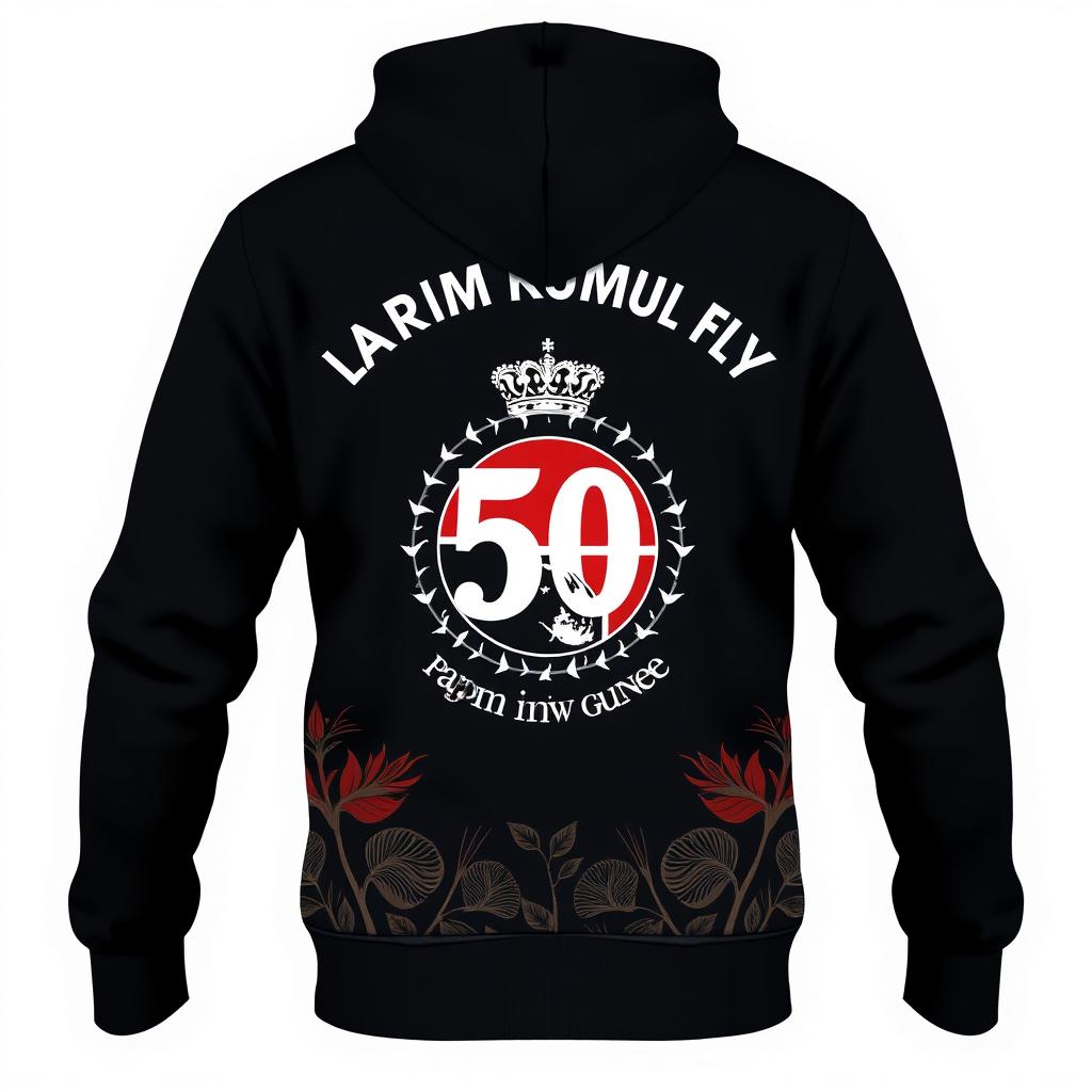 A stylish and eye-catching hoodie design for a 50th Anniversary celebration