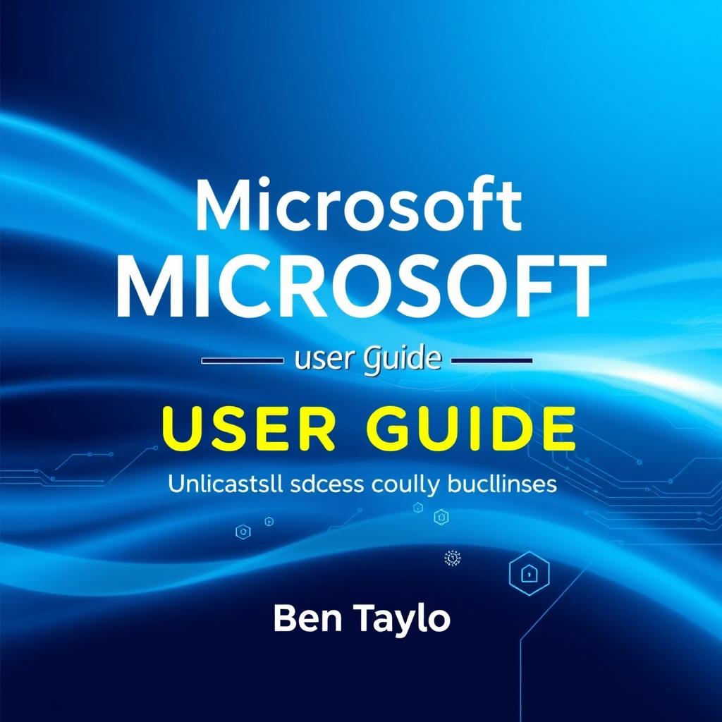 A user-friendly cover design for 'Microsoft Copilot User Guide' by Ben Taylor, showcasing the theme of unlocking the potential of AI in daily tasks