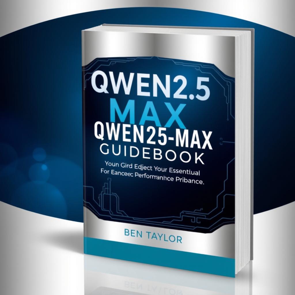 A stylish and professional book cover for the 'QWEN2