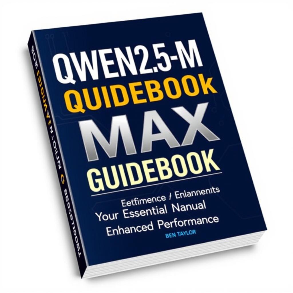 A visually appealing and modern book cover for the 'QWEN2